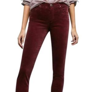 Anthropologie AG The Stevie mid-rise velvet pants